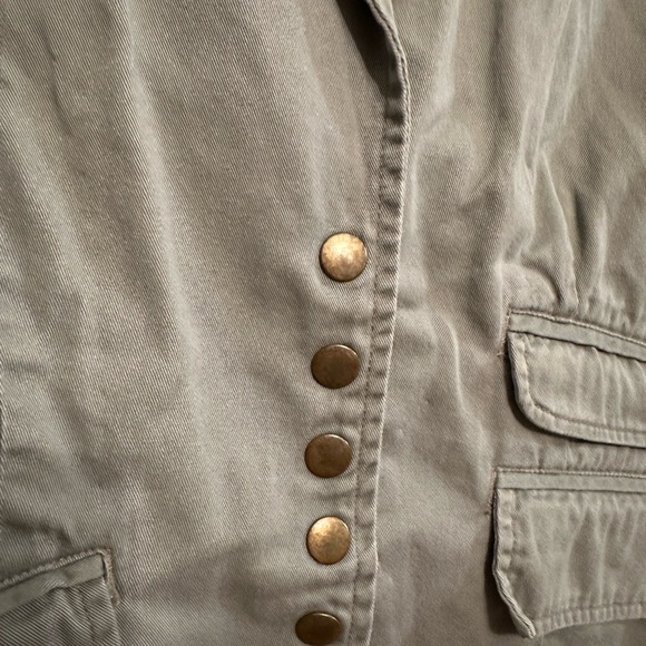 Caribbean Joe Army Green Jacket Size 10 - Picture 4 of 6